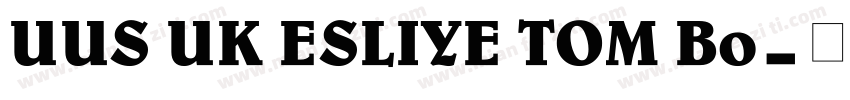 UUS UK ESLIYE TOM Bo字体转换